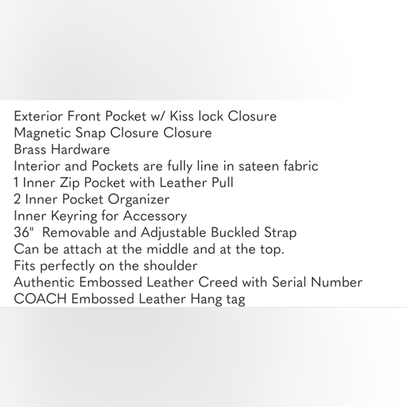 Coach Ergo Convertible Off White Cream Leather Tote Shoulder Crossbody Bag - Picture 11 of 11